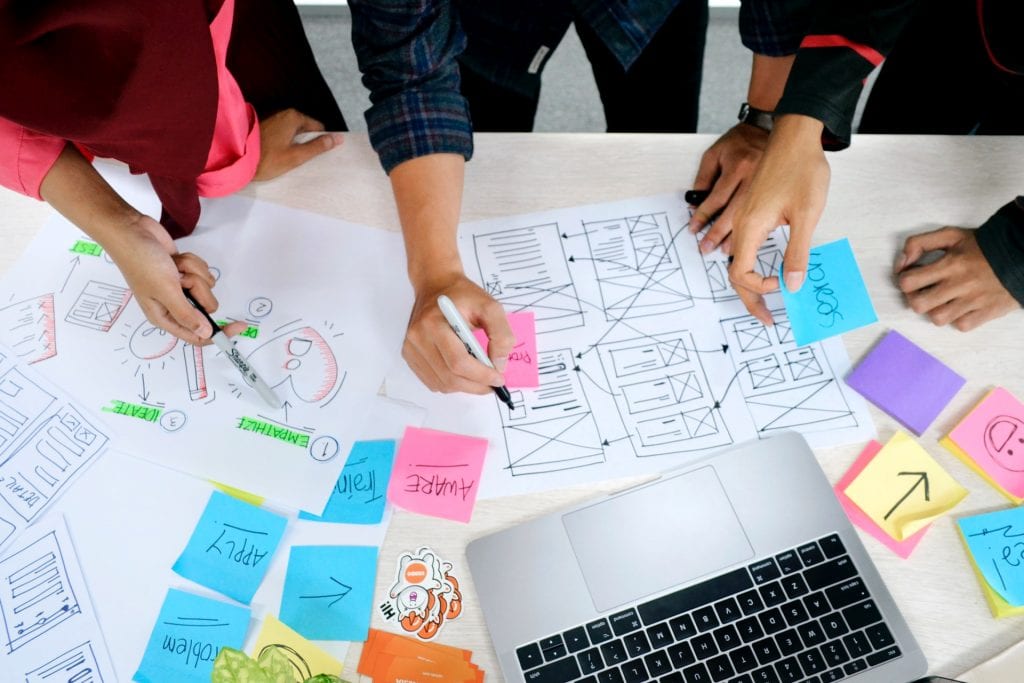 Web Designers following design principles to create a brilliant website and homepage